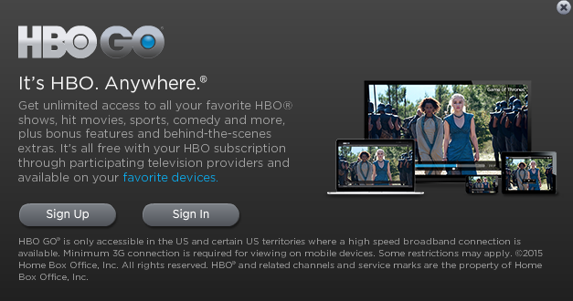 hbo go sign in account